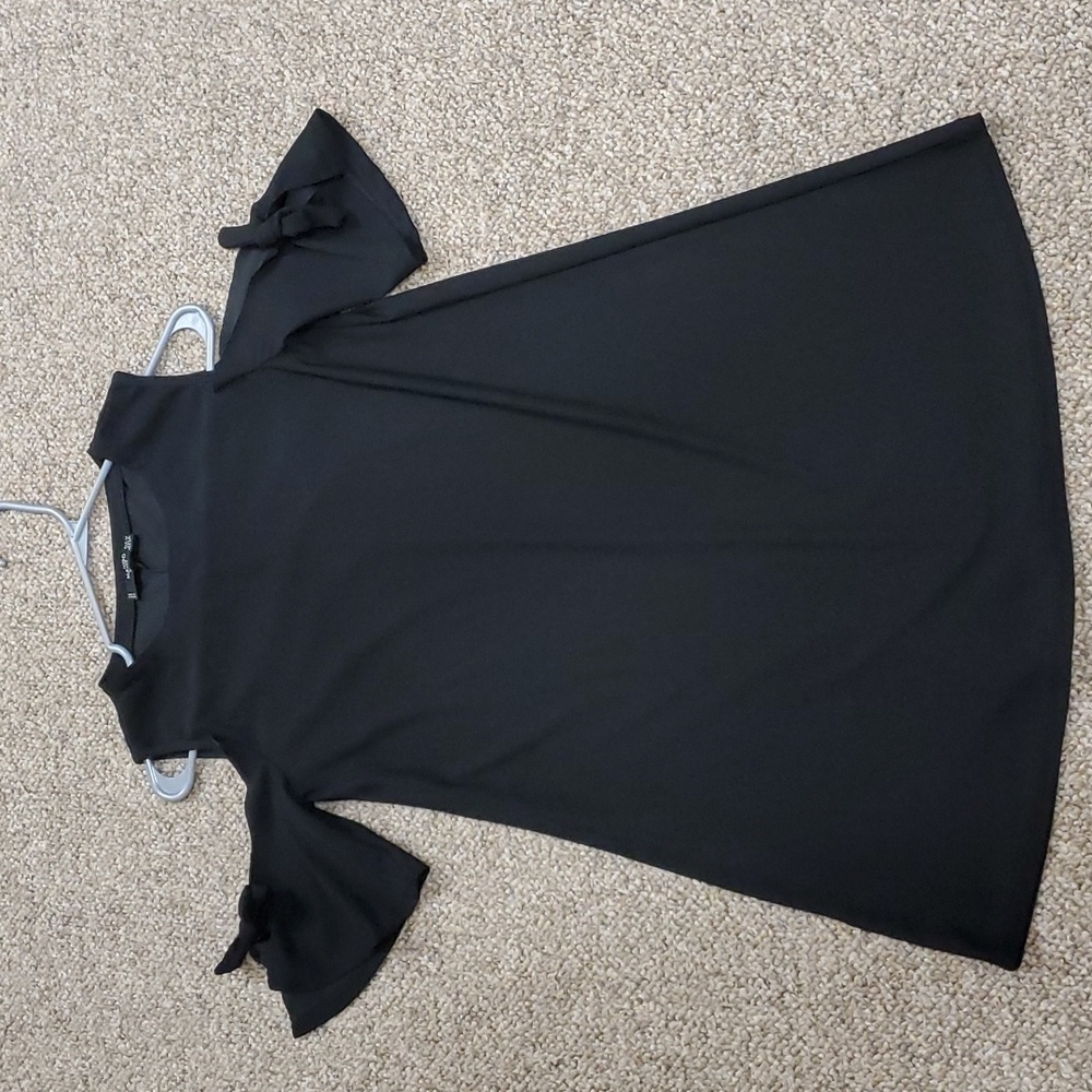 Mango Black Cold Shoulder Dress
